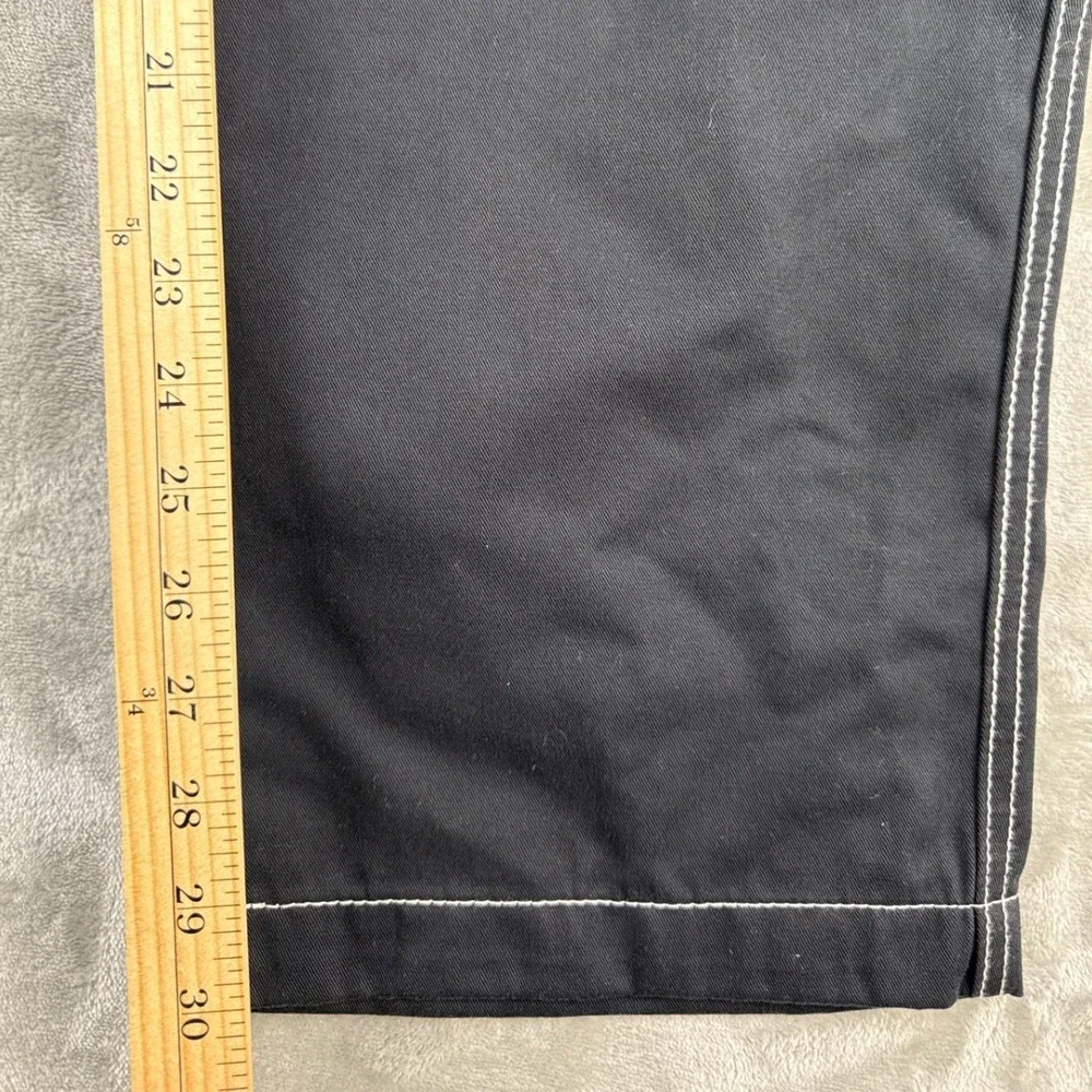 True Religion Cargo Pants Mens 34 Jet Black Contrast Stitch NEW